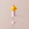 Cute Strawberry Straw Cover Caps For Stanley Cup 40 oz Tumbler Accessories Kawaii Silicone Straw Toppers Cap For 10mm Straws