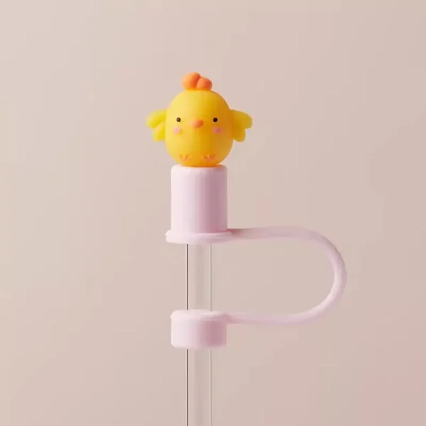 Cute Strawberry Straw Cover Caps For Stanley Cup 40 oz Tumbler Accessories Kawaii Silicone Straw Toppers Cap For 10mm Straws