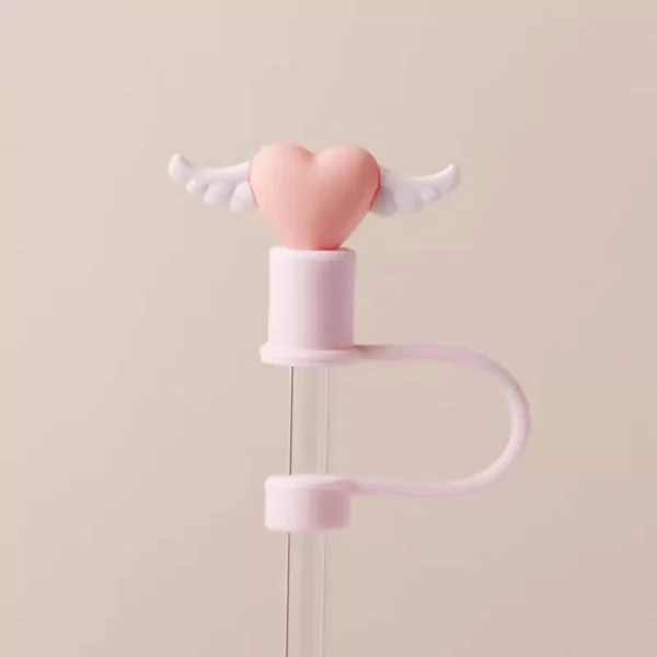 Cute Strawberry Straw Cover Caps For Stanley Cup 40 oz Tumbler Accessories Kawaii Silicone Straw Toppers Cap For 10mm Straws