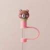 Cute Strawberry Straw Cover Caps For Stanley Cup 40 oz Tumbler Accessories Kawaii Silicone Straw Toppers Cap For 10mm Straws