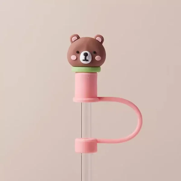 Cute Strawberry Straw Cover Caps For Stanley Cup 40 oz Tumbler Accessories Kawaii Silicone Straw Toppers Cap For 10mm Straws