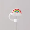 Cute Strawberry Straw Cover Caps For Stanley Cup 40 oz Tumbler Accessories Kawaii Silicone Straw Toppers Cap For 10mm Straws