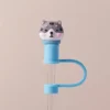 Cute Strawberry Straw Cover Caps For Stanley Cup 40 oz Tumbler Accessories Kawaii Silicone Straw Toppers Cap For 10mm Straws