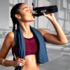 Bouteille Shaker à 3 Couches en Plastique pour Exercice de Musculation, Bouteille d'Eau pour Poudre Shake