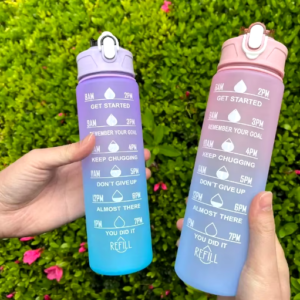 Bouteille d'eau de sport en plein air, avec marqueur de temps 750ml