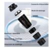 Bouteille Shaker à 3 Couches en Plastique pour Exercice de Musculation, Bouteille d'Eau pour Poudre Shake