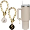 Letter Charm Accessories for Stanley Cup 2PCS Initial Name ID Personalized Handle Charm for Stanley Tumbler 2024