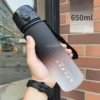 0.5L,0.65L,1L Sports Water Bottle High Capacity Plastic Fitness Portable Durable Camping Hiking Workouts Outdoor Sports Cups