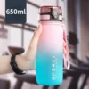 0.5L,0.65L,1L Sports Water Bottle High Capacity Plastic Fitness Portable Durable Camping Hiking Workouts Outdoor Sports Cups