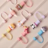 Cute Strawberry Straw Cover Caps For Stanley Cup 40 oz Tumbler Accessories Kawaii Silicone Straw Toppers Cap For 10mm Straws