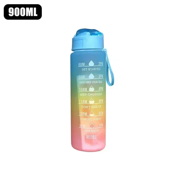 Gourde d'eau avec graduation de temps 900ML