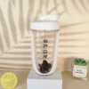 590ML Blender Shaker Bottle with Plastic Whisk Ball BPA Free Plastic Protein Shakes Leakproof for Powder Workout Gym Sport