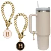 Letter Charm Accessories for Stanley Cup 2PCS Initial Name ID Personalized Handle Charm for Stanley Tumbler 2024
