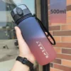 0.5L,0.65L,1L Sports Water Bottle High Capacity Plastic Fitness Portable Durable Camping Hiking Workouts Outdoor Sports Cups