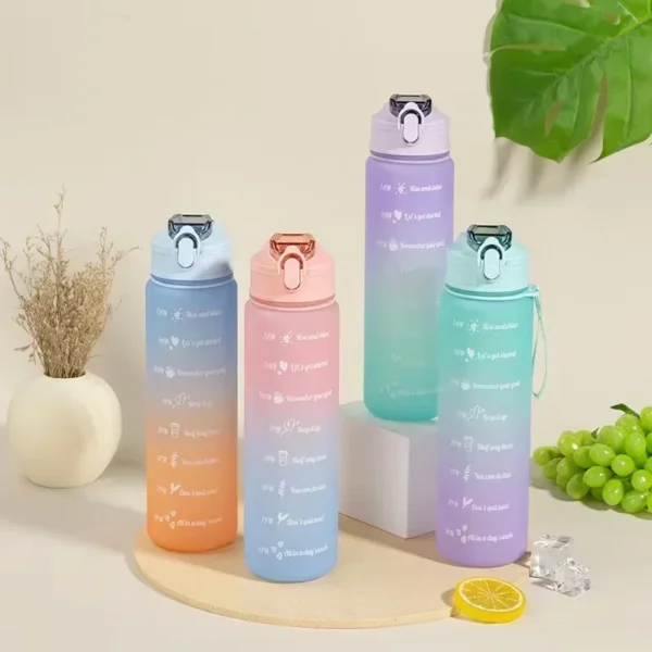 Gourde d'eau avec graduation de temps 900ML