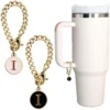 Letter Charm Accessories for Stanley Cup 2PCS Initial Name ID Personalized Handle Charm for Stanley Tumbler 2024