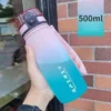 0.5L,0.65L,1L Sports Water Bottle High Capacity Plastic Fitness Portable Durable Camping Hiking Workouts Outdoor Sports Cups