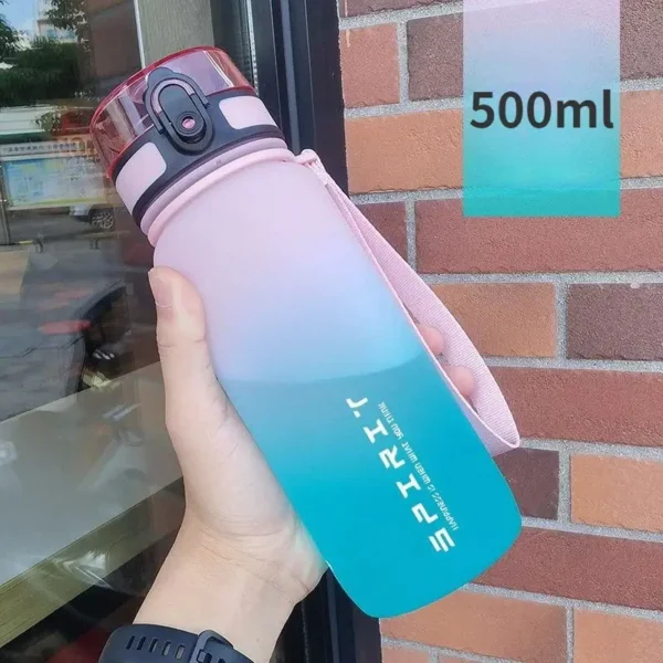 0.5L,0.65L,1L Sports Water Bottle High Capacity Plastic Fitness Portable Durable Camping Hiking Workouts Outdoor Sports Cups