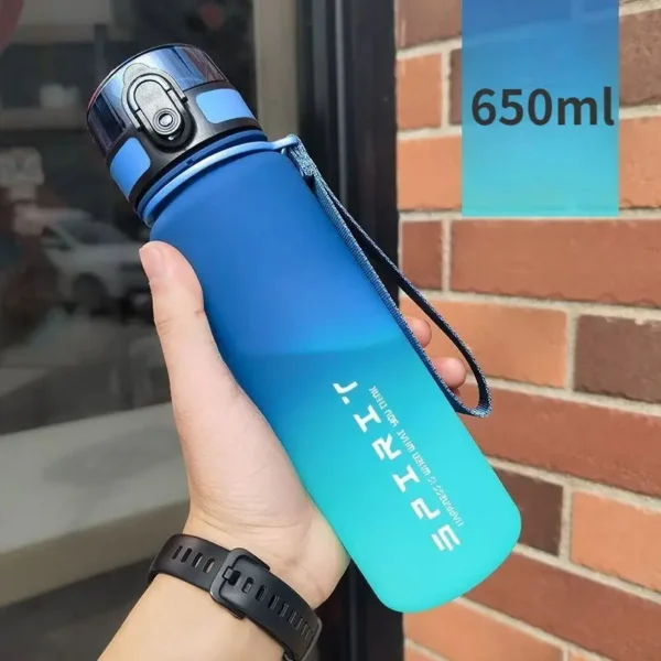 0.5L,0.65L,1L Sports Water Bottle High Capacity Plastic Fitness Portable Durable Camping Hiking Workouts Outdoor Sports Cups