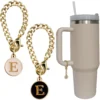 Letter Charm Accessories for Stanley Cup 2PCS Initial Name ID Personalized Handle Charm for Stanley Tumbler 2024