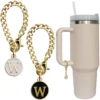 Letter Charm Accessories for Stanley Cup 2PCS Initial Name ID Personalized Handle Charm for Stanley Tumbler 2024