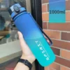 0.5L,0.65L,1L Sports Water Bottle High Capacity Plastic Fitness Portable Durable Camping Hiking Workouts Outdoor Sports Cups