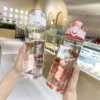 780ml Transparent Water Bottle Portable Sports Travel Clear Leakproof Drinking Frosted Bottle Cup for Gym Fitness Outdoor School