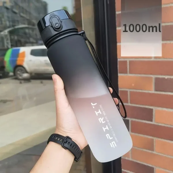 0.5L,0.65L,1L Sports Water Bottle High Capacity Plastic Fitness Portable Durable Camping Hiking Workouts Outdoor Sports Cups