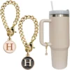 Letter Charm Accessories for Stanley Cup 2PCS Initial Name ID Personalized Handle Charm for Stanley Tumbler 2024