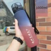 0.5L,0.65L,1L Sports Water Bottle High Capacity Plastic Fitness Portable Durable Camping Hiking Workouts Outdoor Sports Cups