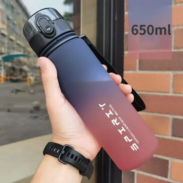 0.5L,0.65L,1L Sports Water Bottle High Capacity Plastic Fitness Portable Durable Camping Hiking Workouts Outdoor Sports Cups