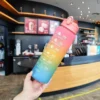 Gourde d'eau avec graduation de temps 900ML