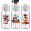 400ml Dragon Ball Water Cup Son Goku Vegeta Anime High Sense Female Male Plastic Cartoon Portable Student New Cup Boy Girl Gift
